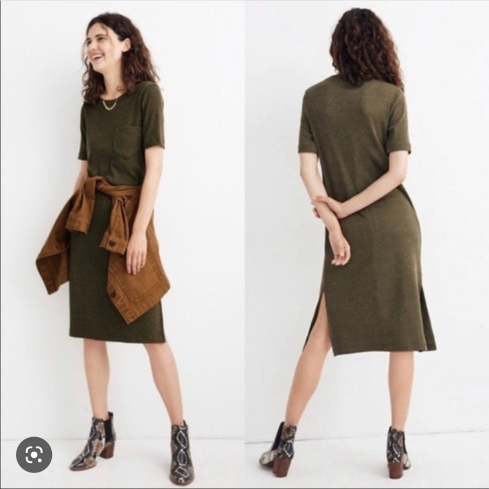 Madewell Ribbed T-shirt Midi Dress